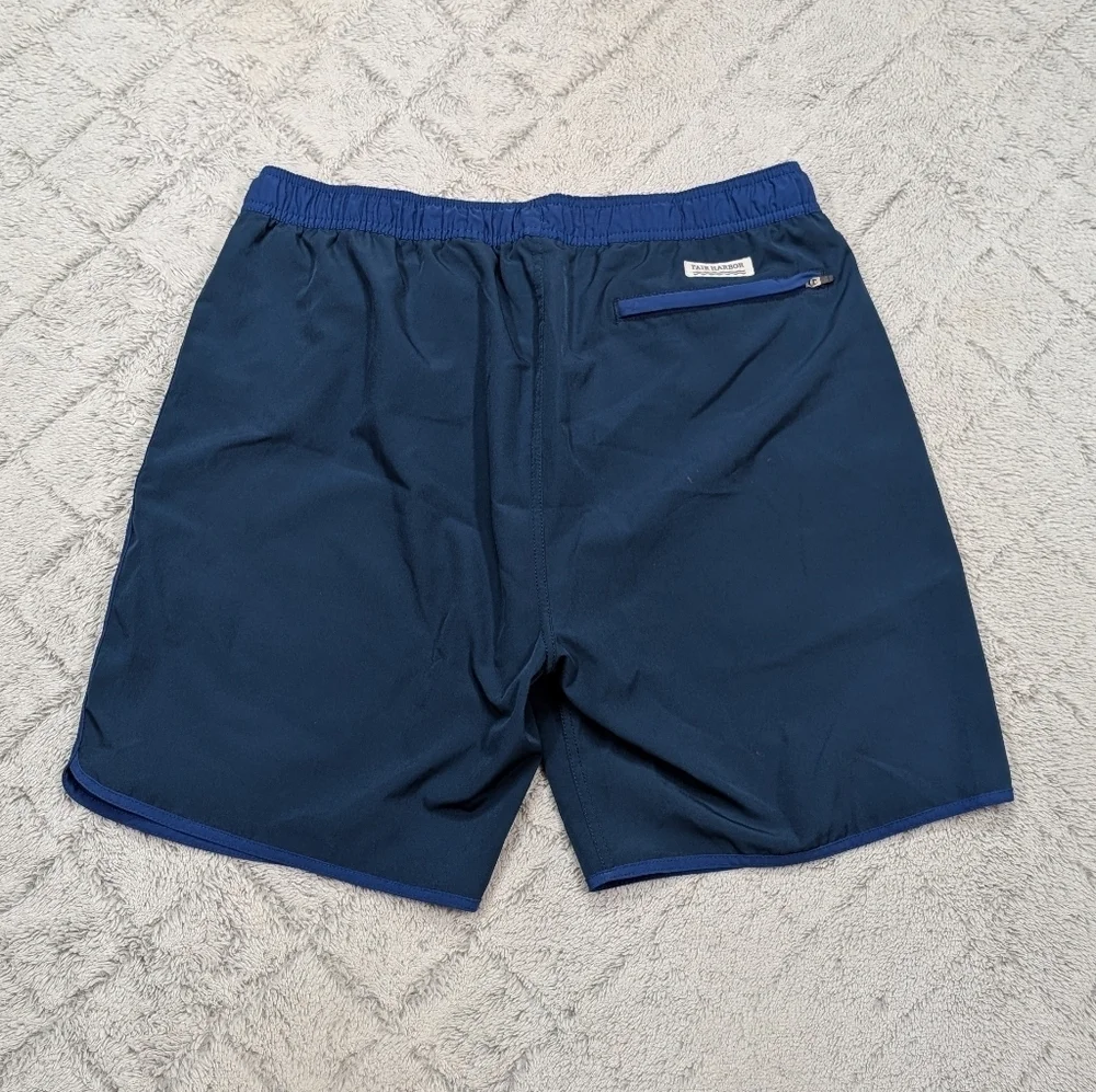 Fair Harbor Shorts Mens XXL Blue Navy Anchor Lined Hybrid Swim Trunks Casual